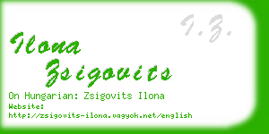 ilona zsigovits business card